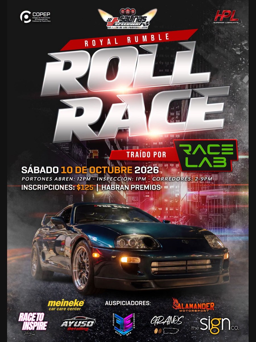 Royal Rumble Roll Race: sábado 10 de octubre en Salinas Speedway