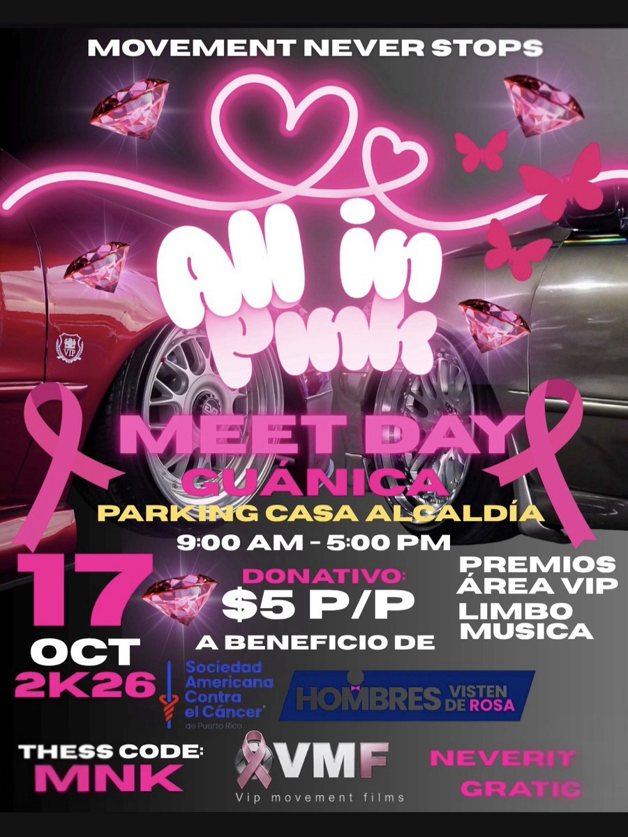 All In Pink Meet Day: sábado 17 de octubre en Guánica