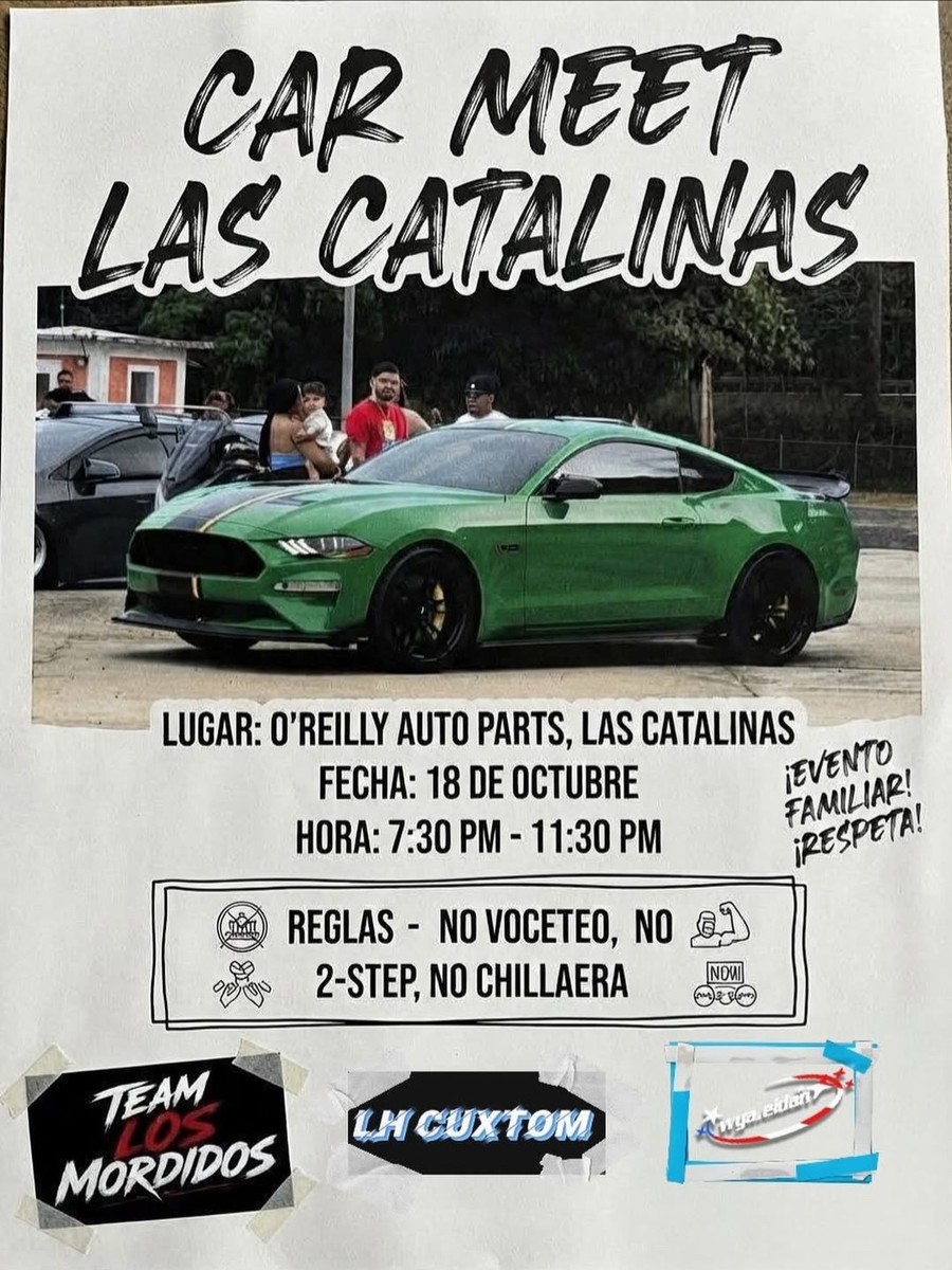 Car Meet Las Catalinas: domingo 18 de octubre en O'Reilly