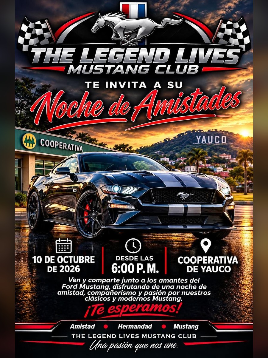 Noche de Amistades: sábado 10 de octubre en Cooperativa de Yauco