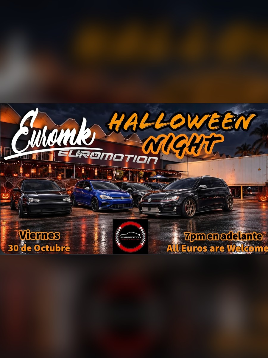 Euromk Halloween Night: viernes 30 de octubre en Euromotion Bar & Grill, Guaynabo