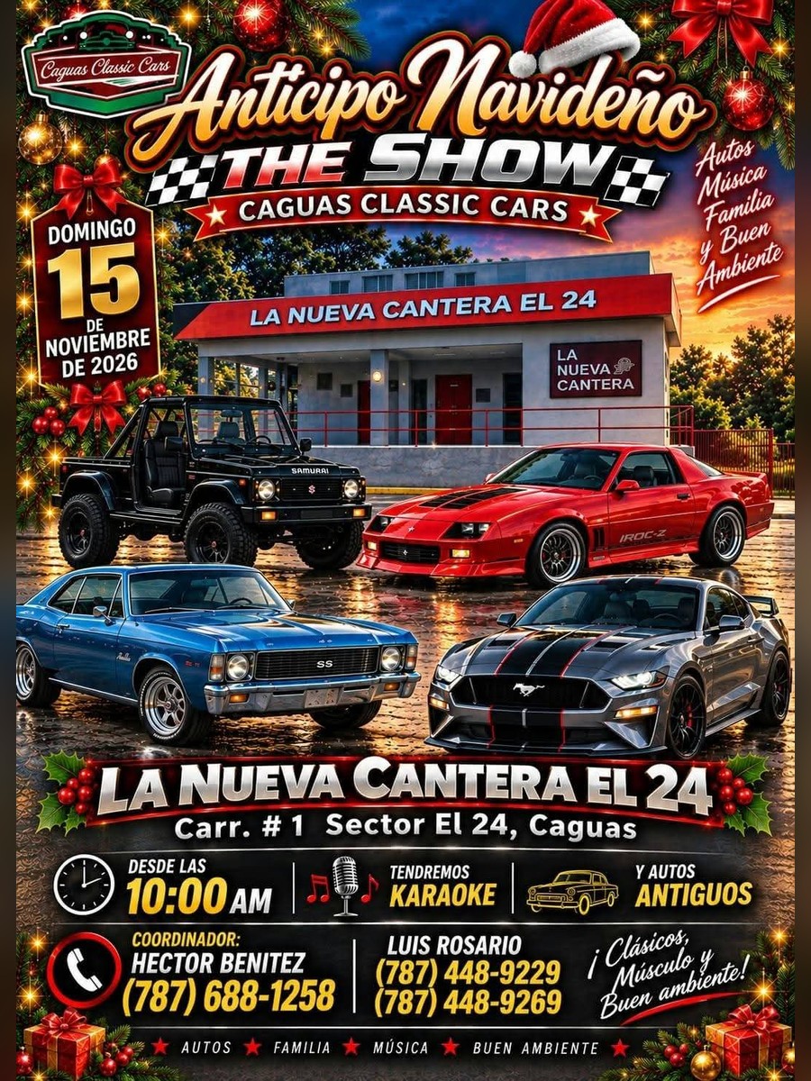 Anticipo Navideño The Show: domingo 15 de noviembre en La Nueva Cantera El 24, Caguas