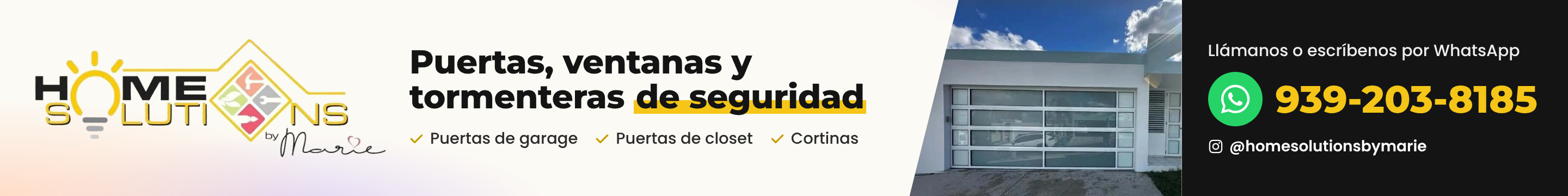 Home Solutions By Marie — puertas, ventanas y tormenteras de seguridad