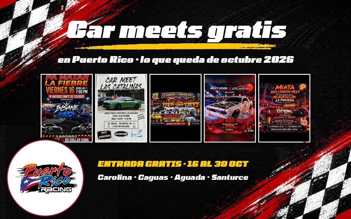Car meets gratis en Puerto Rico: lo que queda de octubre 2026