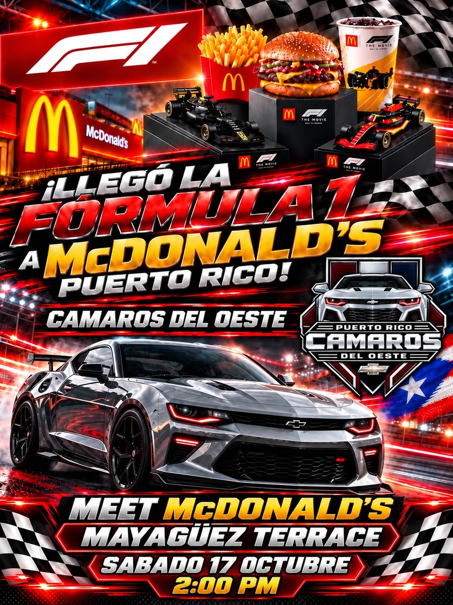 Meet McDonald's Mayagüez Terrace: sábado 17 de octubre en Mayagüez flyer evento racing Puerto Rico