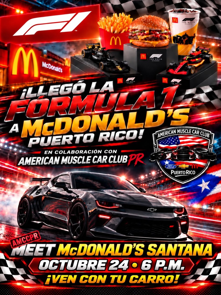 AMCCPR Meet McDonald's Santana: sábado 24 de octubre en Santana, Arecibo flyer evento racing Puerto Rico
