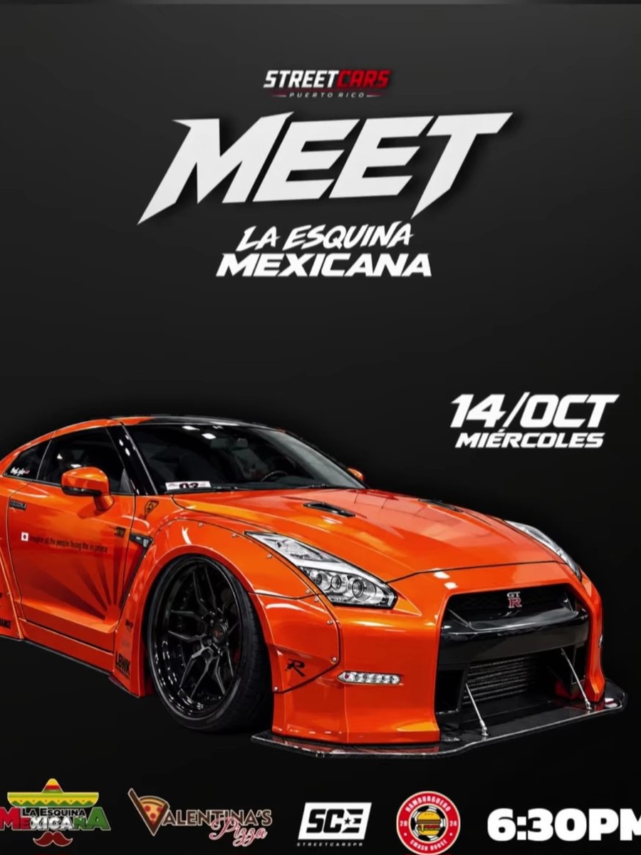 Meet La Esquina Mexicana: miércoles 14 de octubre en Bayamón flyer evento racing Puerto Rico