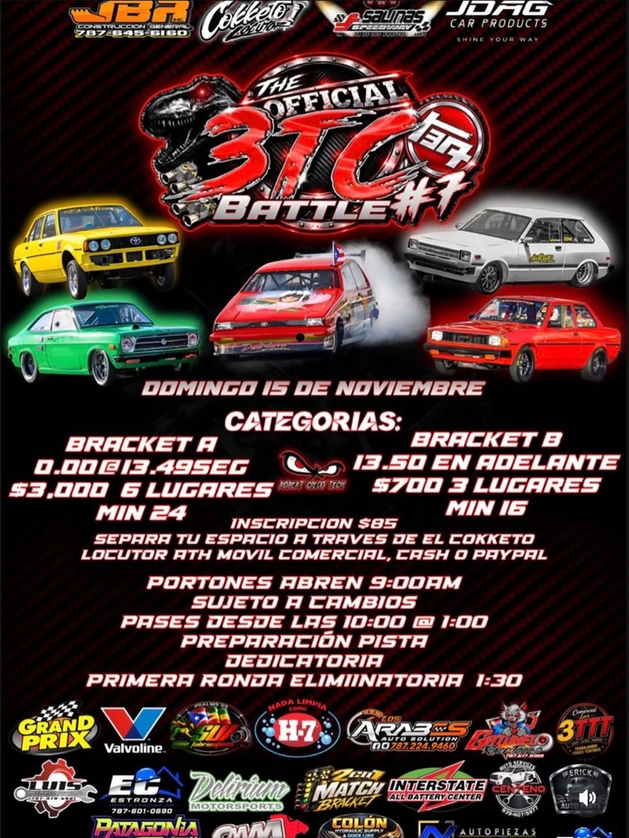 3TC Battle #7: domingo 15 de noviembre en Salinas Speedway
